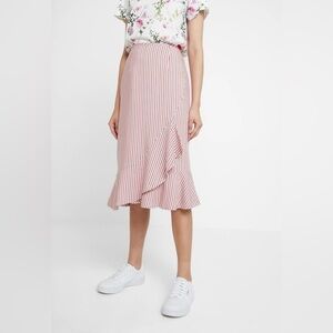 NWT Ted Baker Pink Coryn Striped Midi Skirt US size 4-6/ Ted Baker size 2